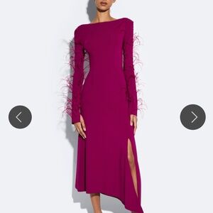 LAPOINTE Feathered Dress NWT Medium